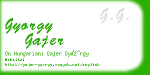 gyorgy gajer business card